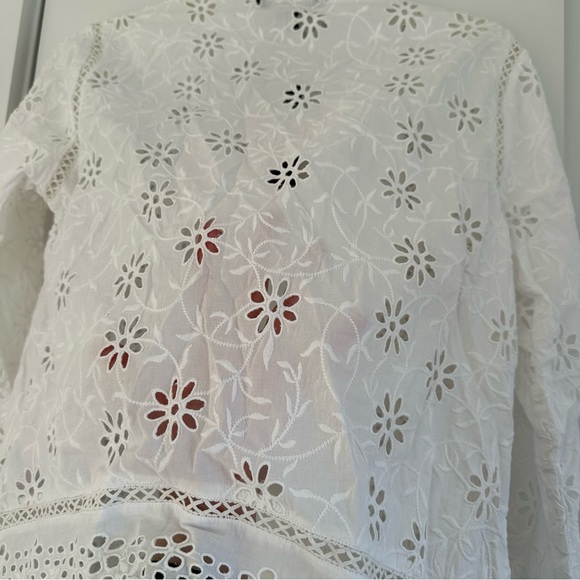 NWT! Lauren Ralph Lauren White Lace Open Front Cardigan - Picture 6 of 11
